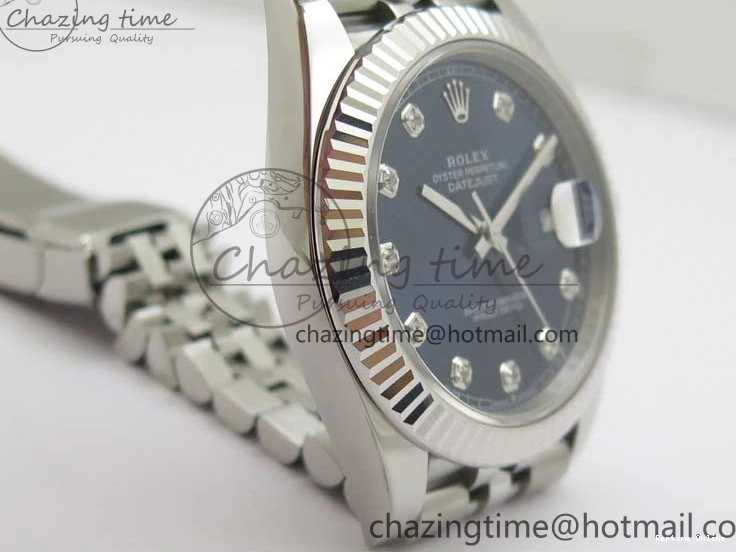 0406 Cozy New DateJust 41 126334 ARF 1:1 Best Edition 904L Steel Blue Diamonds Dial on Jubilee Bracelet A 2548
